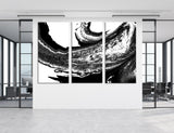 Black White Abstract Canvas Print #1051