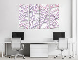 White Abstract Canvas Print #1292