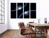 Black Blue Abstract Canvas Print #6029