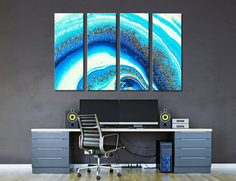 Blue Abstract Canvas Print #1049