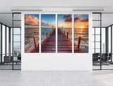 Sunrise on a Sea Pier Canvas Print #7167