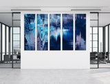 Blue Blurred Abstract  Canvas Print #1085